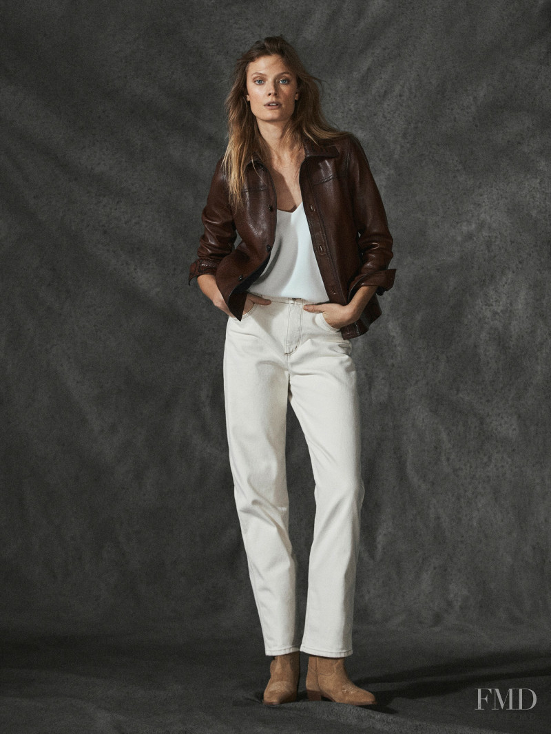 Constance Jablonski featured in  the Massimo Dutti lookbook for Spring/Summer 2019