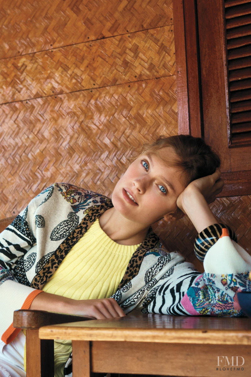 Constance Jablonski featured in  the Anthropologie lookbook for Spring 2019