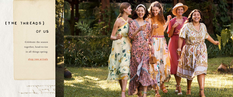 Constance Jablonski featured in  the Anthropologie lookbook for Spring 2019