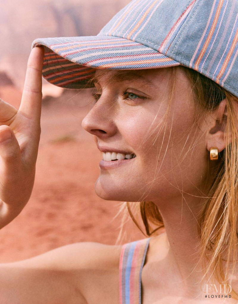 Constance Jablonski featured in  the Madewell lookbook for Spring 2019