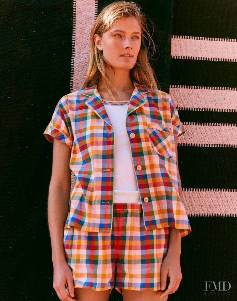 Constance Jablonski featured in  the Madewell lookbook for Spring 2019