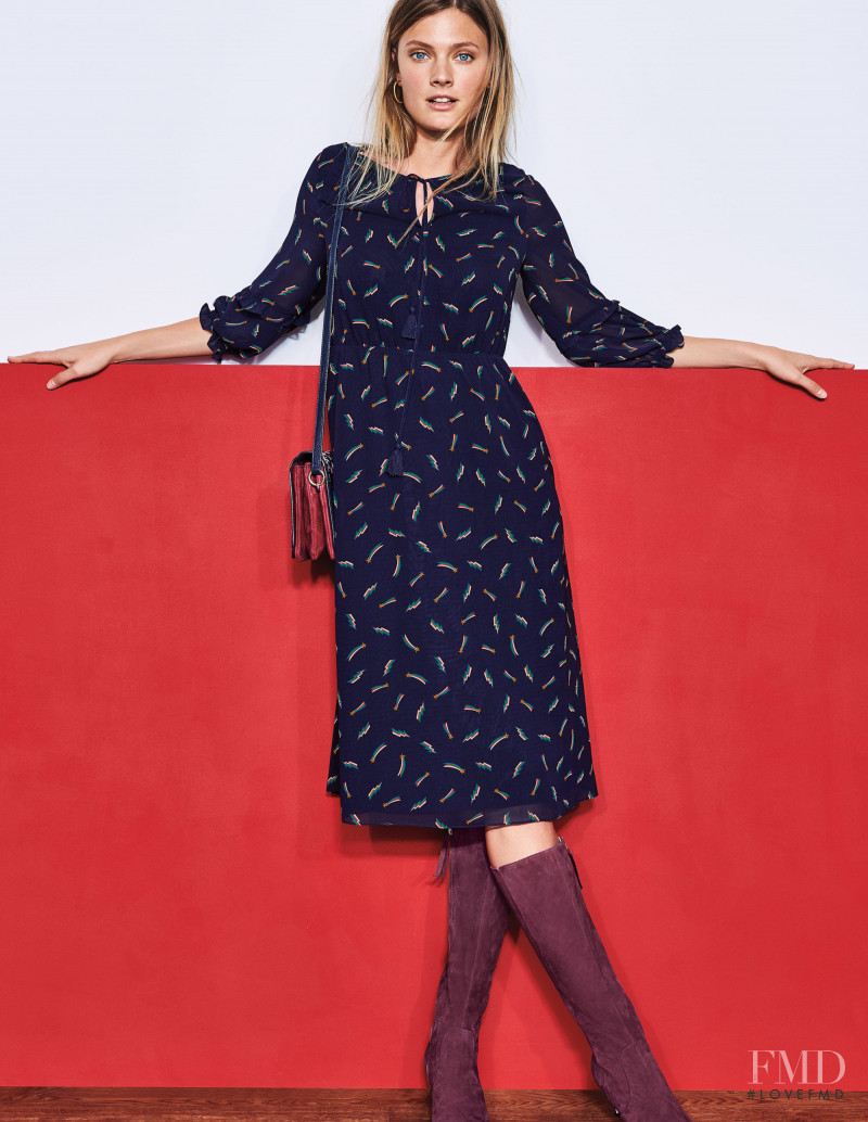 Constance Jablonski featured in  the Boden catalogue for Autumn/Winter 2018