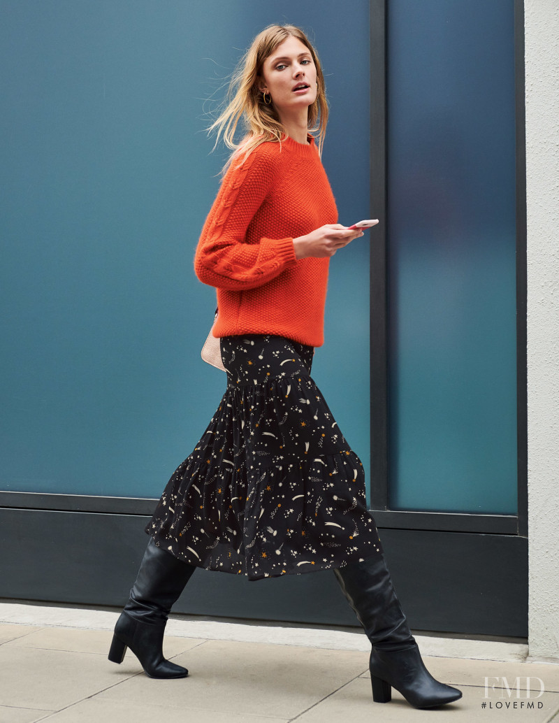 Constance Jablonski featured in  the Boden catalogue for Autumn/Winter 2018