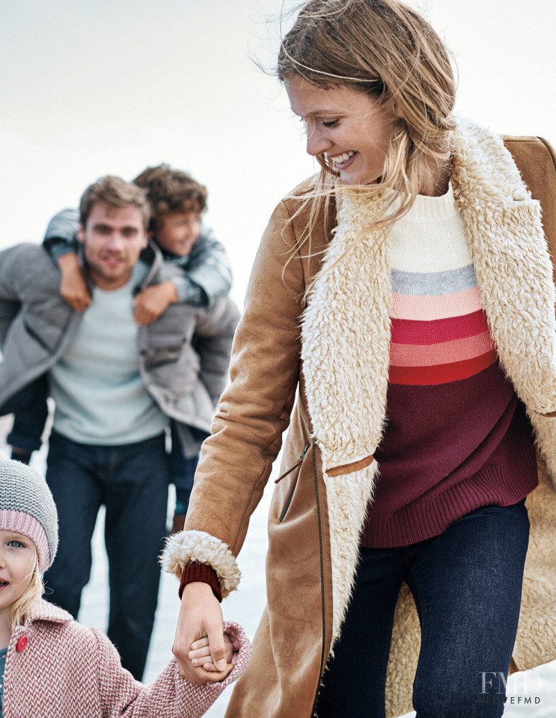 Constance Jablonski featured in  the Boden catalogue for Christmas 2018