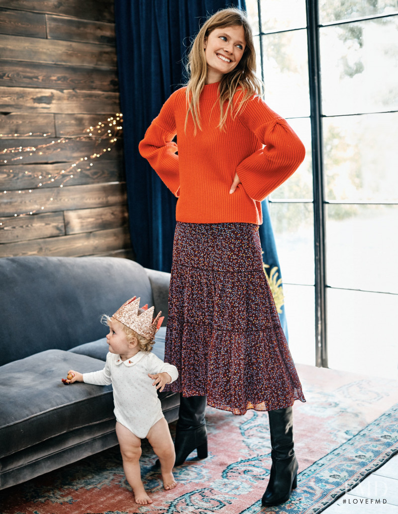 Constance Jablonski featured in  the Boden catalogue for Christmas 2018