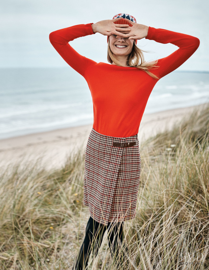 Constance Jablonski featured in  the Boden catalogue for Christmas 2018