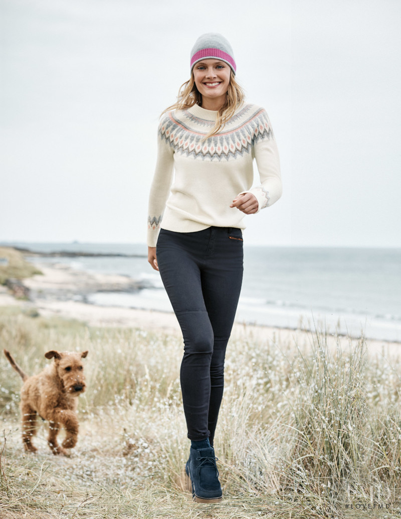 Constance Jablonski featured in  the Boden catalogue for Christmas 2018