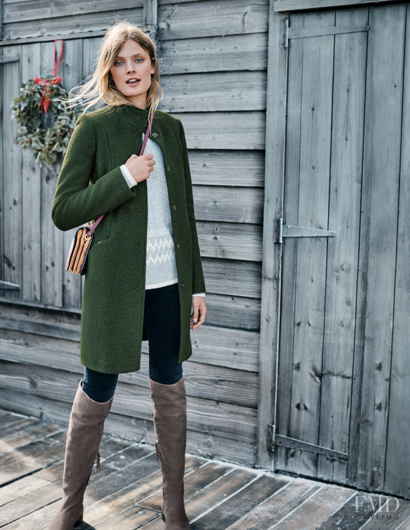 Constance Jablonski featured in  the Boden catalogue for Christmas 2018