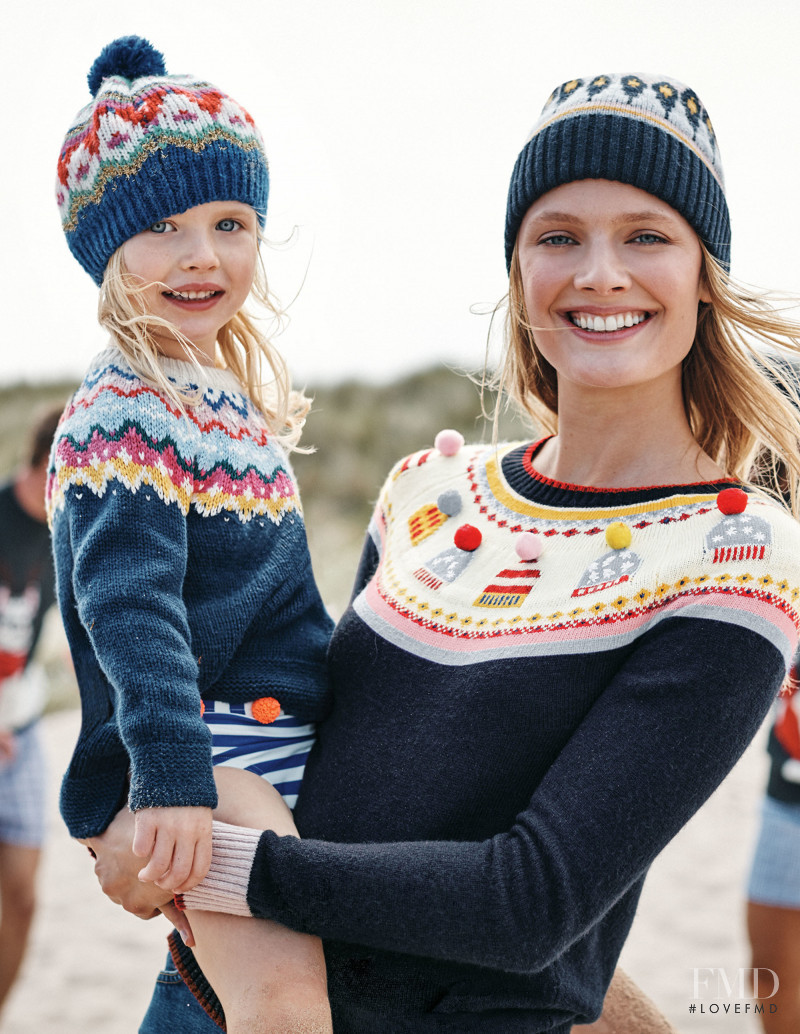 Constance Jablonski featured in  the Boden catalogue for Christmas 2018