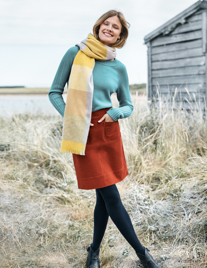 Constance Jablonski featured in  the Boden catalogue for Christmas 2018