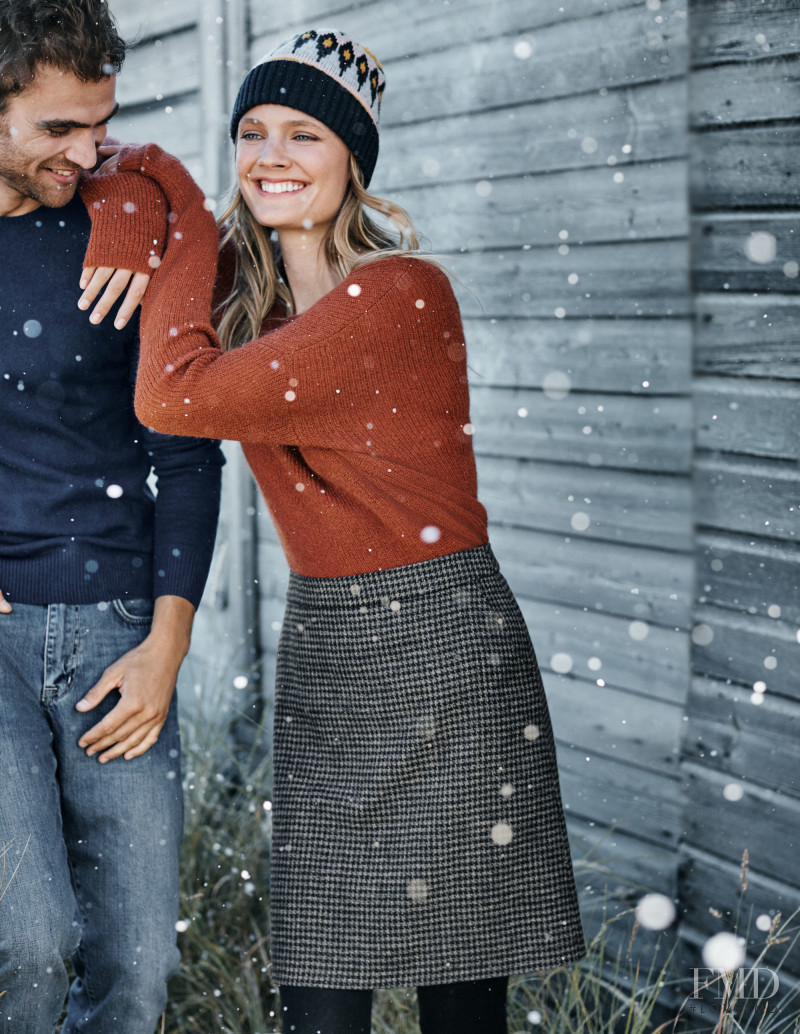 Constance Jablonski featured in  the Boden catalogue for Christmas 2018