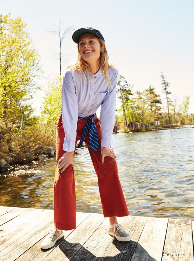 Constance Jablonski featured in  the J.Crew lookbook for Fall 2017