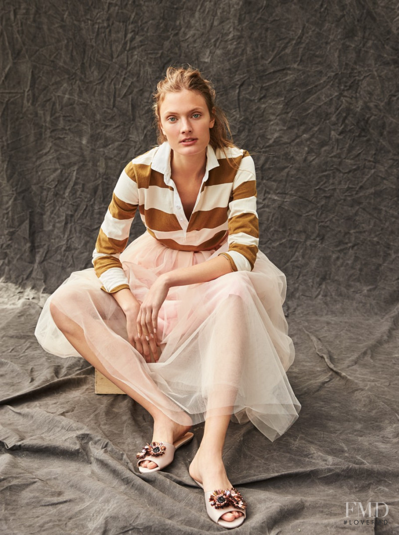 Constance Jablonski featured in  the J.Crew lookbook for Fall 2017