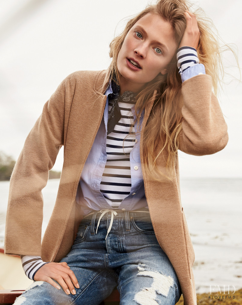 Constance Jablonski featured in  the J.Crew lookbook for Fall 2017