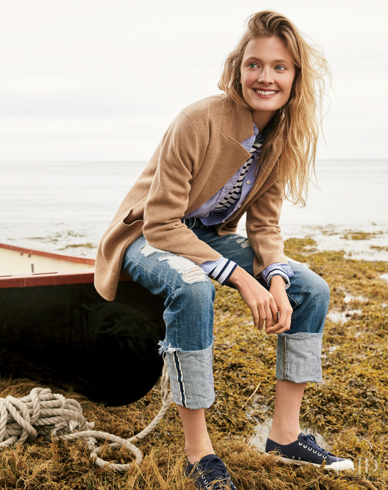 Constance Jablonski featured in  the J.Crew lookbook for Fall 2017