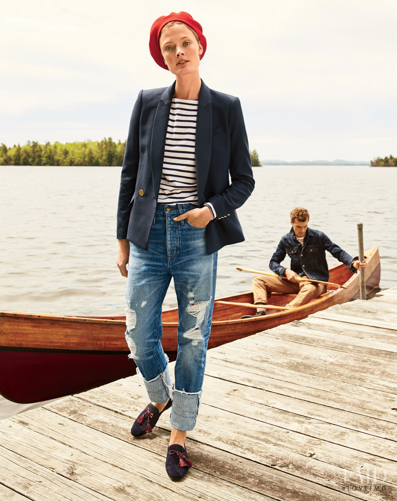 Constance Jablonski featured in  the J.Crew lookbook for Fall 2017