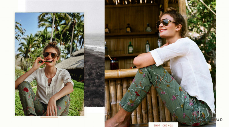Constance Jablonski featured in  the Anthropologie lookbook for Spring 2018