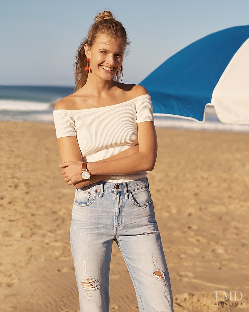 Constance Jablonski featured in  the Madewell L.A. Edition  lookbook for Summer 2017