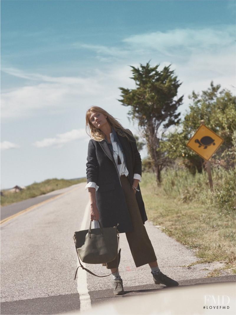 Constance Jablonski featured in  the Madewell lookbook for Winter 2016