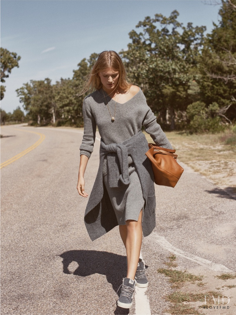 Constance Jablonski featured in  the Madewell lookbook for Winter 2016