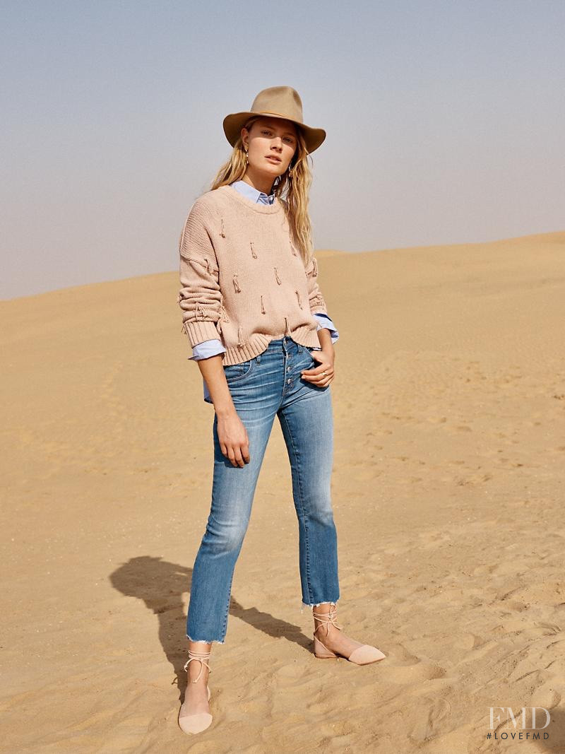 Constance Jablonski featured in  the Madewell lookbook for Spring 2017