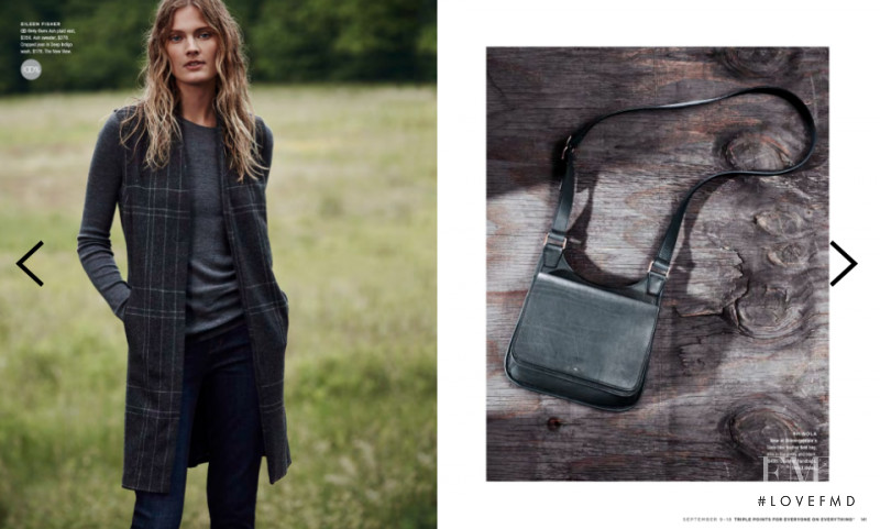 Constance Jablonski featured in  the Bloomingdales Country Glamour catalogue for Fall 2016