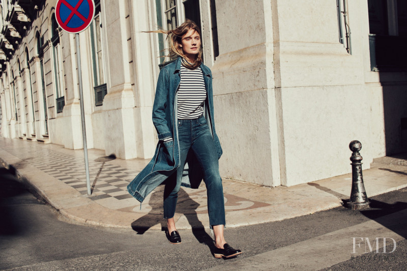 Constance Jablonski featured in  the Madewell lookbook for Fall 2016