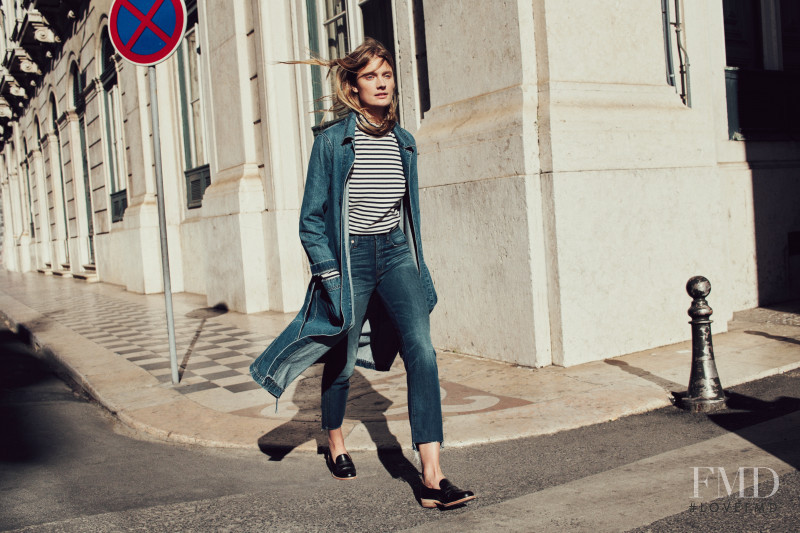 Constance Jablonski featured in  the Madewell lookbook for Fall 2016