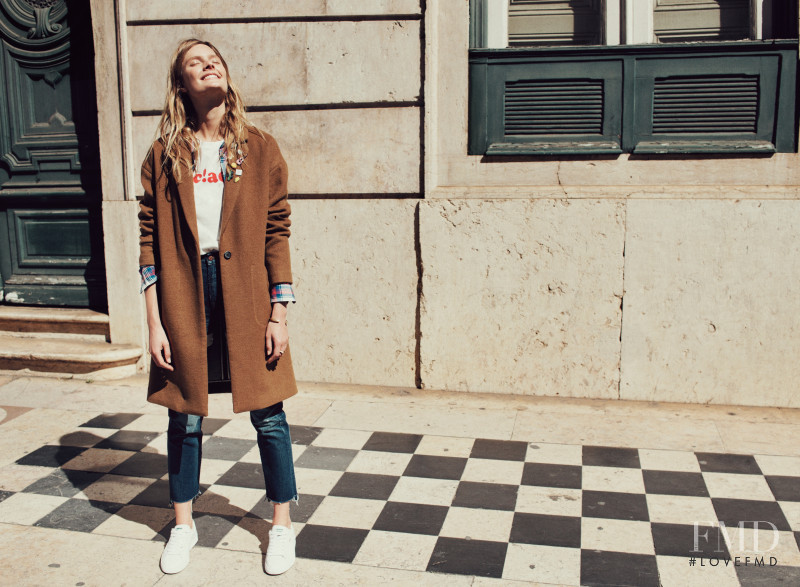 Constance Jablonski featured in  the Madewell lookbook for Fall 2016