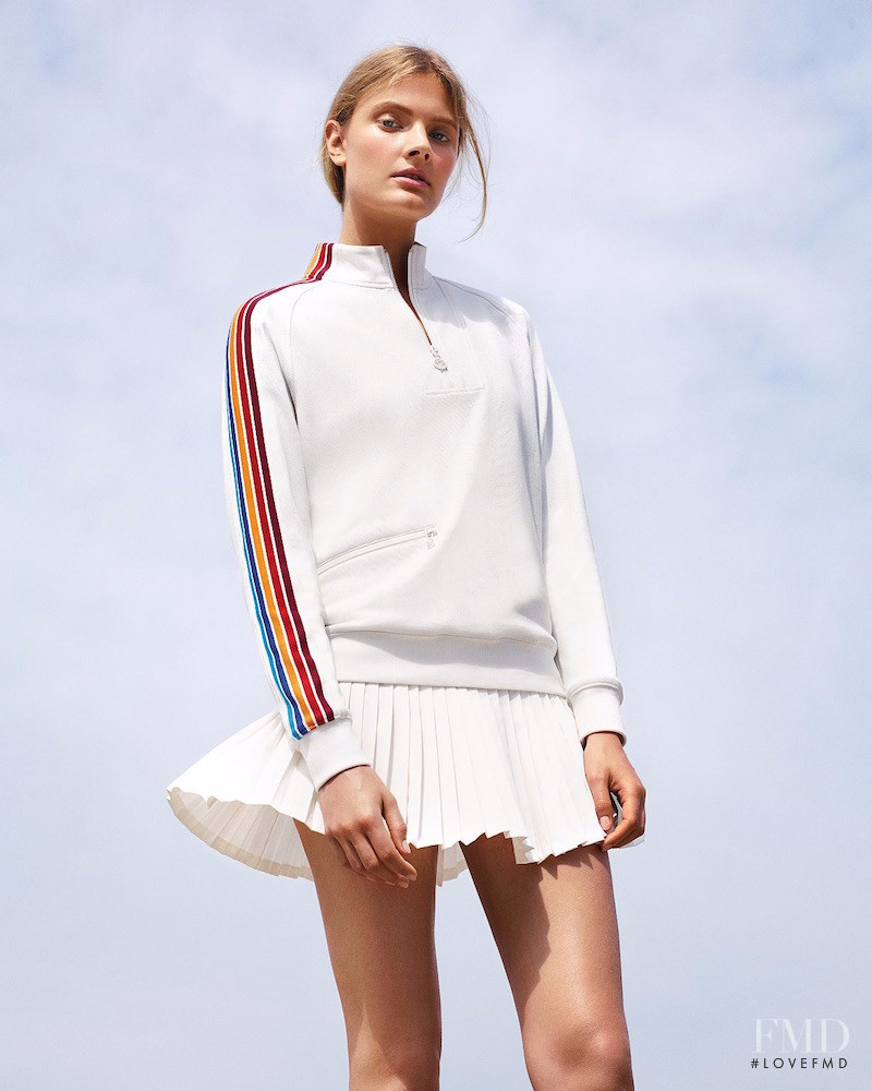 Constance Jablonski featured in  the Tory Sport lookbook for Fall 2016