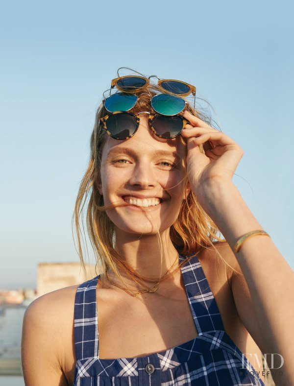 Constance Jablonski featured in  the Madewell lookbook for Spring 2016