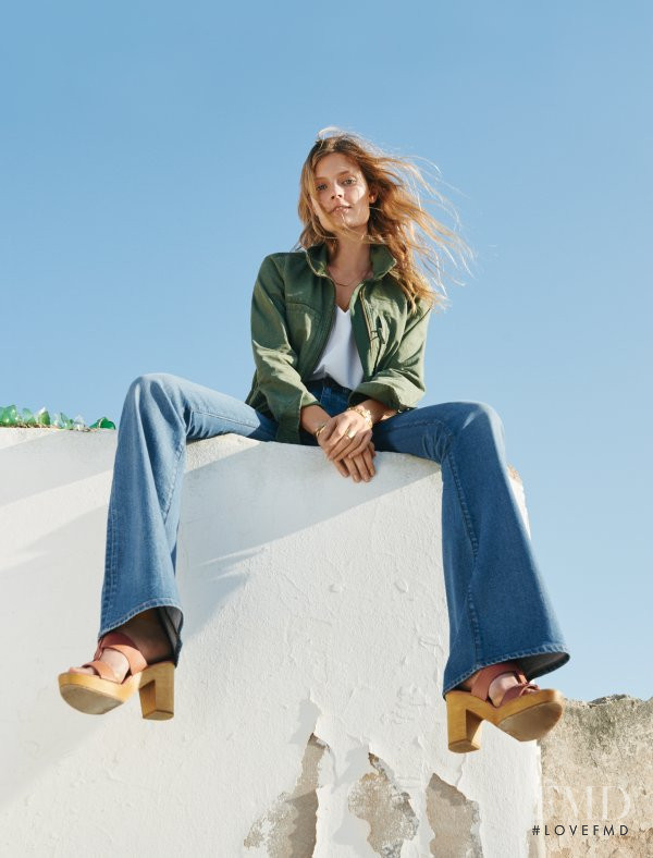 Constance Jablonski featured in  the Madewell lookbook for Spring 2016