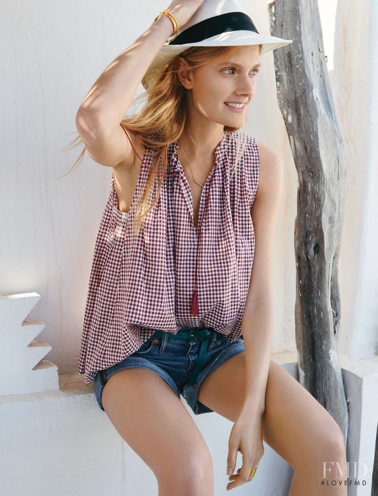 Constance Jablonski featured in  the Madewell lookbook for Spring 2016