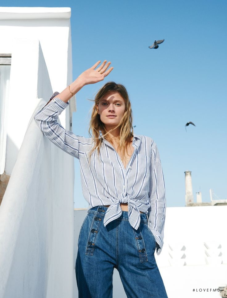 Constance Jablonski featured in  the Madewell lookbook for Spring 2016