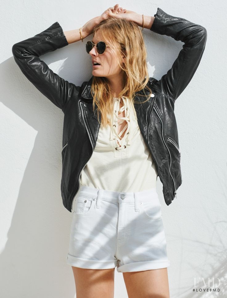 Constance Jablonski featured in  the Madewell lookbook for Spring 2016