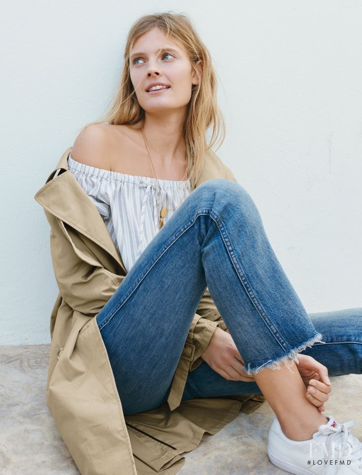 Constance Jablonski featured in  the Madewell lookbook for Spring 2016