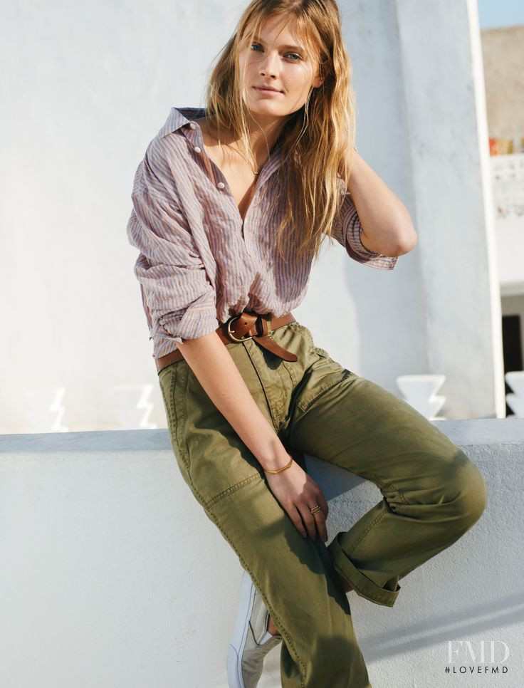 Constance Jablonski featured in  the Madewell lookbook for Spring 2016