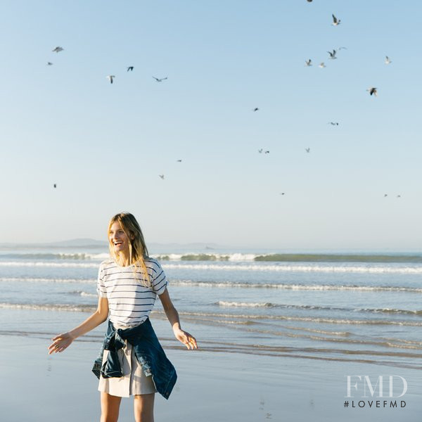 Constance Jablonski featured in  the Madewell lookbook for Spring 2016