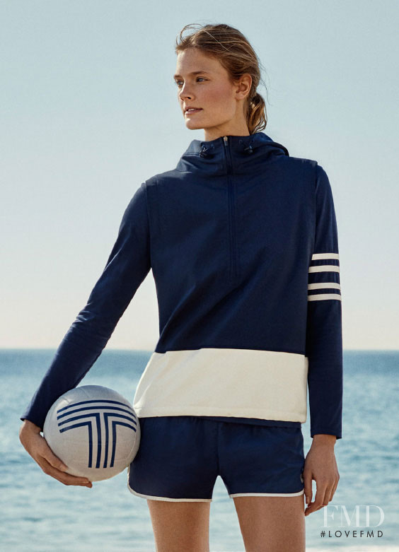 Constance Jablonski featured in  the Tory Sport advertisement for Spring 2016