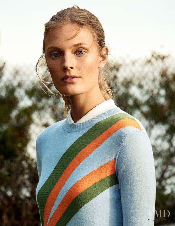 Constance Jablonski featured in  the Tory Sport advertisement for Spring 2016