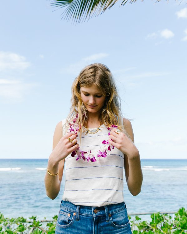 Constance Jablonski featured in  the Madewell lookbook for Spring 2016