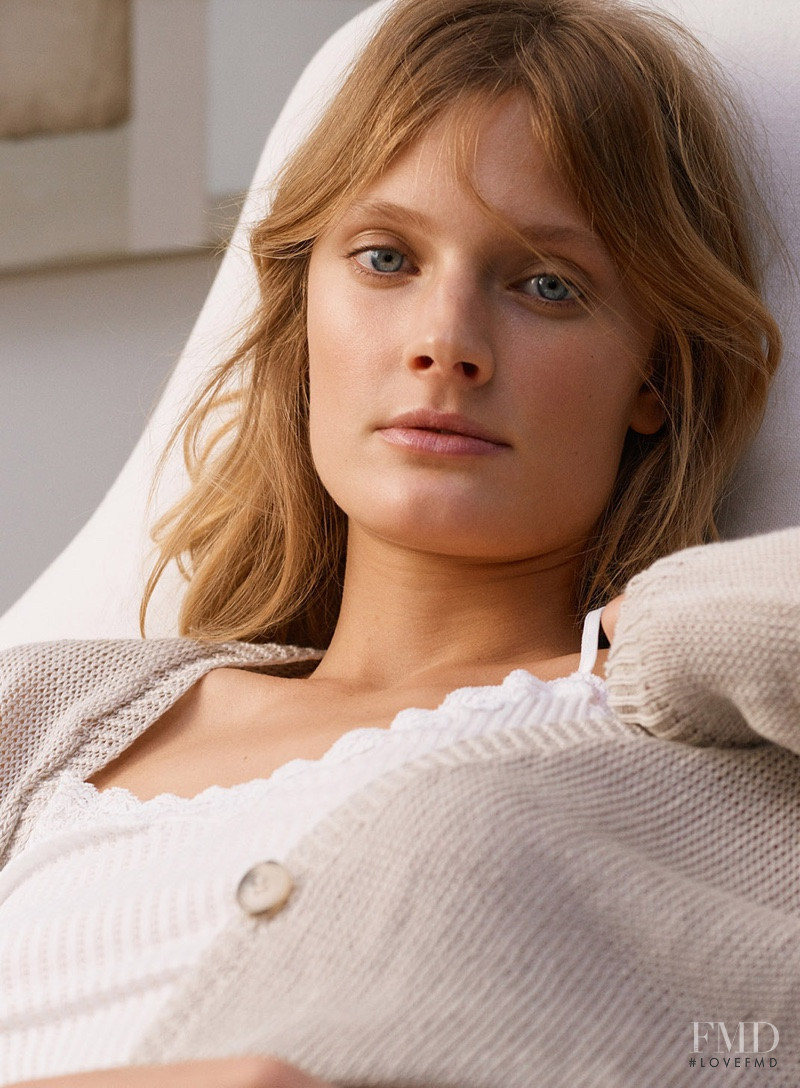 Constance Jablonski featured in  the Zara Home lookbook for Spring/Summer 2017