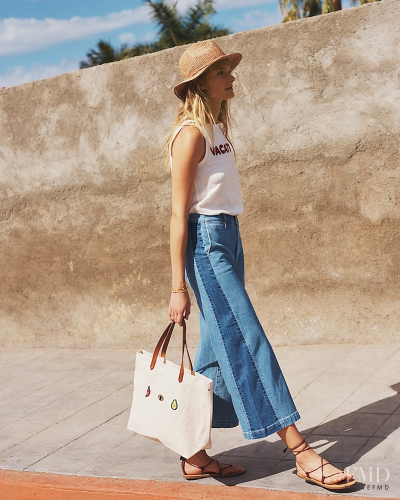 Constance Jablonski featured in  the Madewell Festival lookbook for Summer 2017