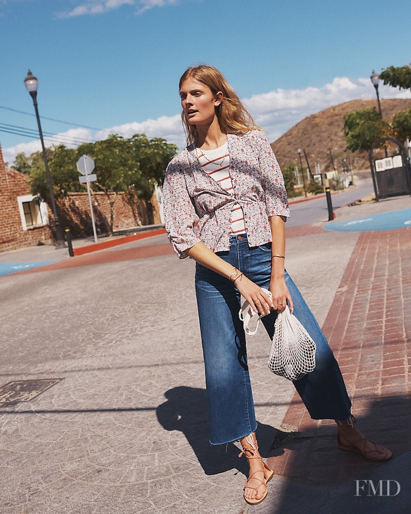 Constance Jablonski featured in  the Madewell Festival lookbook for Summer 2017