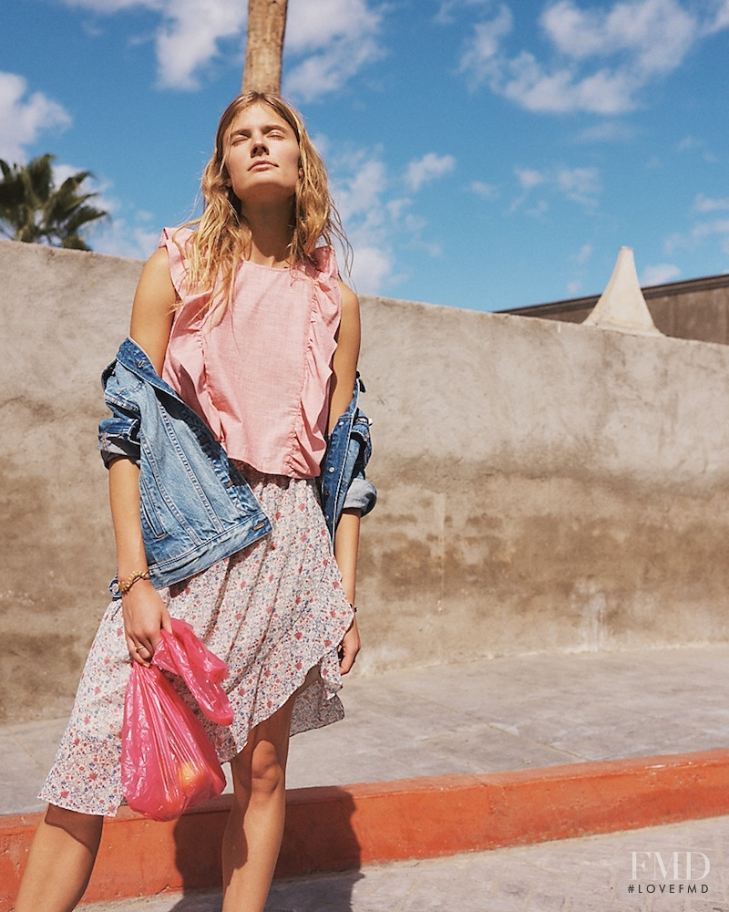 Constance Jablonski featured in  the Madewell Festival lookbook for Summer 2017