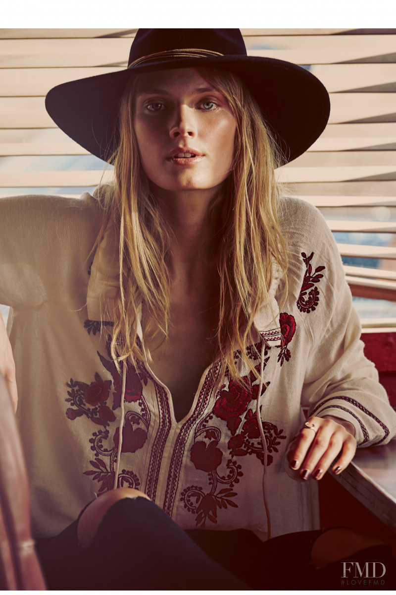 Constance Jablonski featured in  the Free People catalogue for Spring/Summer 2016