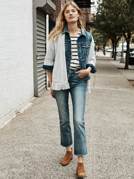 Constance Jablonski featured in  the Madewell lookbook for Spring 2016