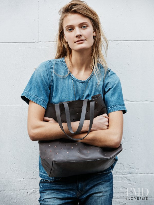 Constance Jablonski featured in  the Madewell lookbook for Spring 2016