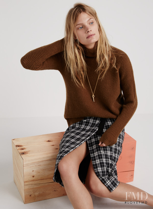 Constance Jablonski featured in  the Madewell lookbook for Fall 2015