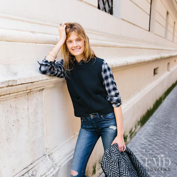 Constance Jablonski featured in  the Madewell lookbook for Fall 2015